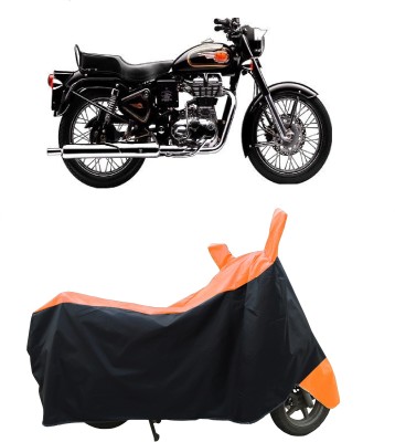 Coxtor Waterproof Two Wheeler Cover for Royal Enfield(Bullet 350 Twinspark, Orange)