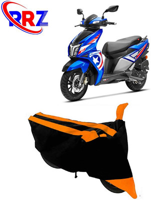 RRZ Waterproof Two Wheeler Cover for TVS(Ntorq 125, Black, Orange)