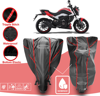 Defendo Waterproof Two Wheeler Cover for Bajaj(Dominar 400, Grey)