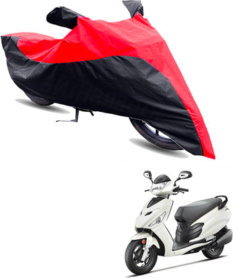 Motodreka Two Wheeler Cover for Hero Electric(Electric Dash BS6, Red, Black)