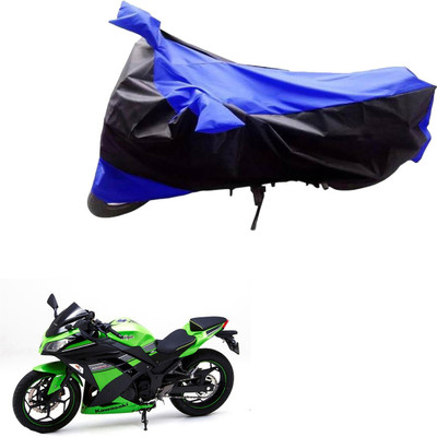 MMSSTAR Waterproof Two Wheeler Cover for Kawasaki(Ninja 300, Black, Blue)