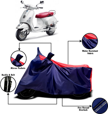 AUCTIMO Two Wheeler Cover for Piaggio(Vespa VXL, Multicolor)