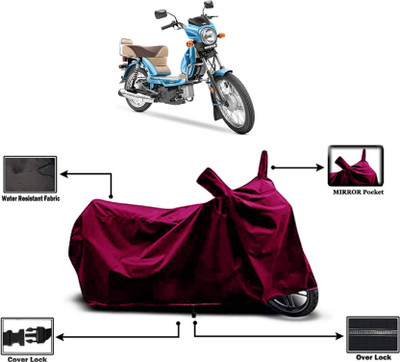 KEDIT Two Wheeler Cover for Universal For Bike(XL 100 Comfort, Maroon)
