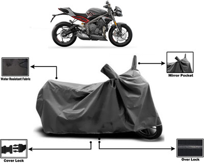 Amexride Two Wheeler Cover for Triumph(Street Triple RS BS6, Grey)