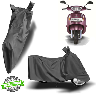 ROYAL AUTO MART Waterproof Two Wheeler Cover for Mahindra(Duro DZ, Grey)