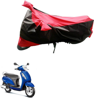 MMSSTAR Waterproof Two Wheeler Cover for Suzuki(Access, Black, Red)