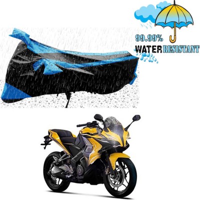 Ascension Two Wheeler Cover for Bajaj(Pulsar SS400, Black, Blue)