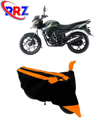 RRZ Waterproof Two Wheeler Cover for Bajaj(Discover 150 s, Black, Orange)