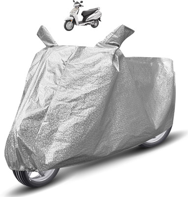 Auto Hub Waterproof Two Wheeler Cover for Honda(Activa 125, Silver)
