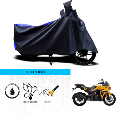ANTHUB Waterproof Two Wheeler Cover for Hero(MotoCorp Xtreme 200S, Black, Blue)