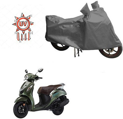 MMSSTAR Waterproof Two Wheeler Cover for Yamaha(Fascino, Grey)