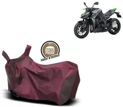 OliverX Waterproof Two Wheeler Cover for Kawasaki(Z1000, Maroon)
