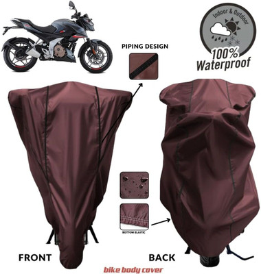 MADAFIYA Two Wheeler Cover for Bajaj(Pulsar N160, Maroon, Black)