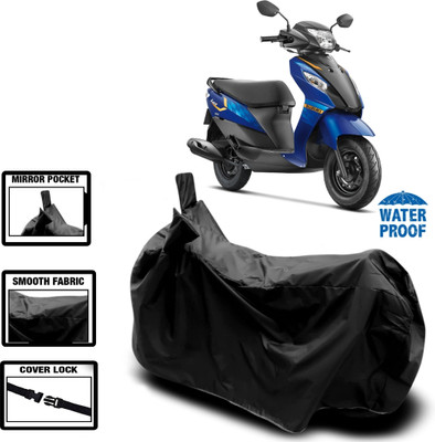 WMIZEXA Waterproof Two Wheeler Cover for Universal For Bike(Let's, Black)