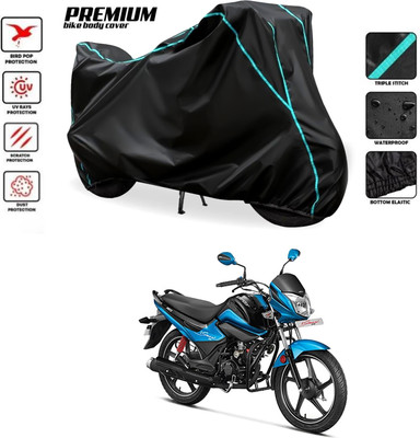 PAGORA Waterproof Two Wheeler Cover for Hero(Splendor I Smart, Black)