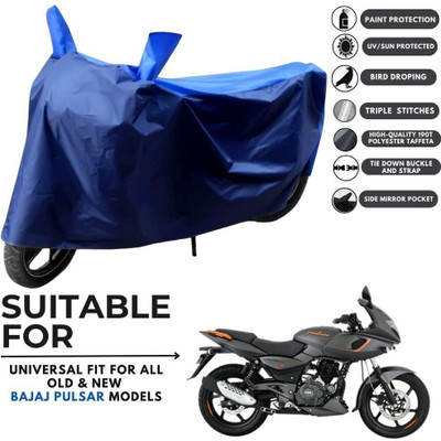 ZAQE Two Wheeler Cover for Bajaj(Pulsar 180F, Blue, Blue)