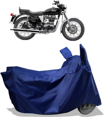 Amexride Two Wheeler Cover for Royal Enfield(Electra, Blue)