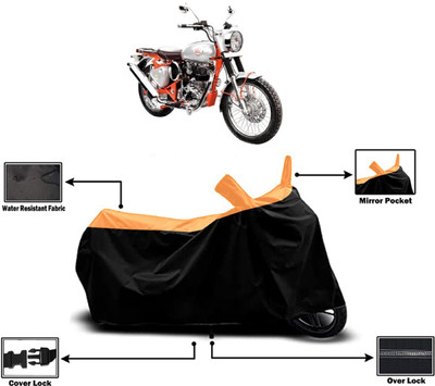 Amexride Two Wheeler Cover for Royal Enfield(Bullet Trials 350, Orange)