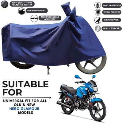 MADAFIYA Two Wheeler Cover for Hero(Glamour Programmed FI BS6, Blue)