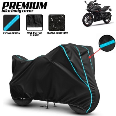 Mwiss Waterproof Two Wheeler Cover for Bajaj(Pulsar 250, Black, Red)