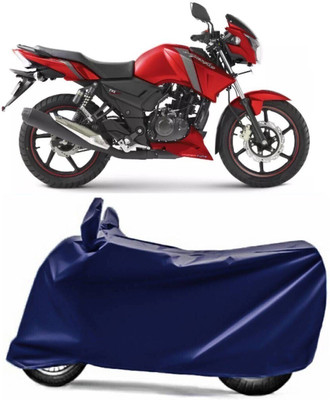 DeepShakshi AUTOMOTIVE Two Wheeler Cover for TVS(Apache RTR 160, Blue)
