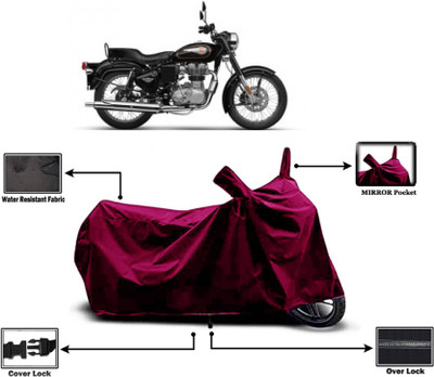 AASHTIK MART Two Wheeler Cover for Royal Enfield(Bullet 350 New BS6, Maroon)