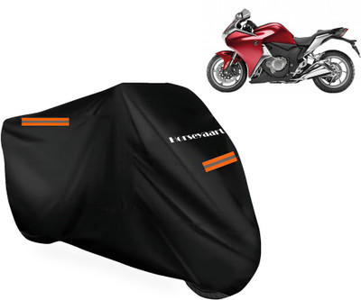 Horseyaart Waterproof Two Wheeler Cover for Honda(VFR 1200F, Black)