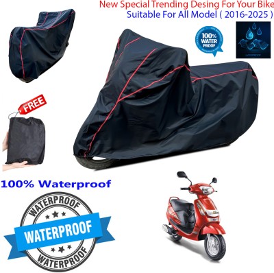 OliverX Waterproof Two Wheeler Cover for Mahindra(Duro, Black)