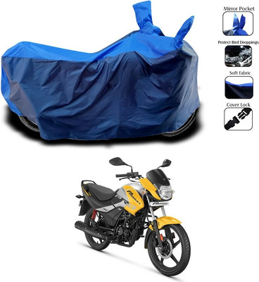 SEBONGO Waterproof Two Wheeler Cover for Hero(Passion Pro, Blue)