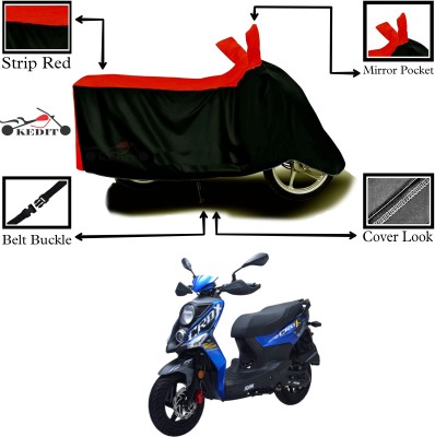 Aveek Two Wheeler Cover for Avon(Electric Optima Plus, Red, Black)