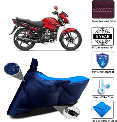 MISSION COLLECTION Waterproof Two Wheeler Cover for Hero(Glamour FI, Blue)