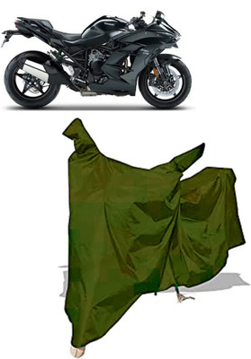Amexride Two Wheeler Cover for Kawasaki(Ninja H2 SX BS6, Maroon)
