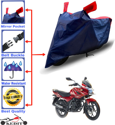 AASHTIK MART Two Wheeler Cover for Bajaj(Discover 150 f, Red, Blue)