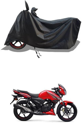 AASHTIK MART Two Wheeler Cover for TVS(Apache RTR 160, Black)