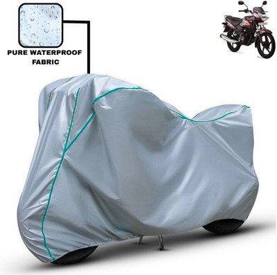 Delphinium Waterproof Two Wheeler Cover for TVS(Sport, Silver)
