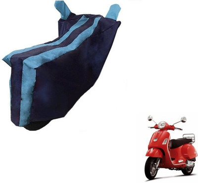 MWBB Waterproof Two Wheeler Cover for Piaggio(Vespa LX, Black, Blue)