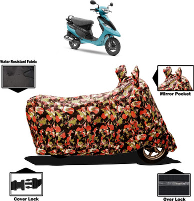 Amexride Two Wheeler Cover for TVS(Scooty Pep Plus BS6, Multicolor)
