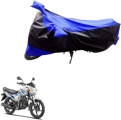Mdstar Waterproof Two Wheeler Cover for Suzuki(Hayate, Black, Blue)