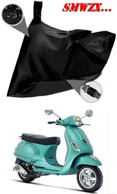 smwzxyu Waterproof Two Wheeler Cover for Vespa(Vespa LX 125, Black)