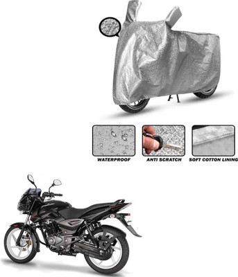 FKOK Waterproof Two Wheeler Cover for Bajaj(Pulsar 150 DTS-i, Silver)
