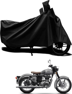 KEDIT Two Wheeler Cover for Royal Enfield(Standardv, Black)