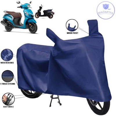 MADAFIYA Waterproof Two Wheeler Cover for Yamaha(Fascino, Blue)