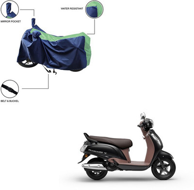 Furnish Flow Two Wheeler Cover for Suzuki(Green)