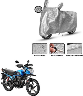 FKOK Waterproof Two Wheeler Cover for Hero(Passion Pro, Silver)