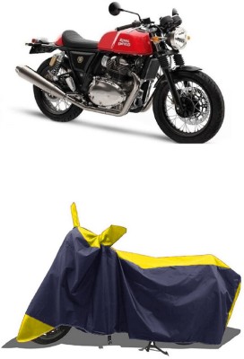 SUGASHRI Waterproof Two Wheeler Cover for Royal Enfield(Continental GT 650, Yellow, Blue)