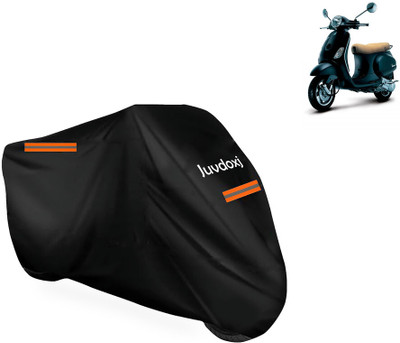 Juvdoxj Waterproof Two Wheeler Cover for Vespa(Vespa LX, Black)