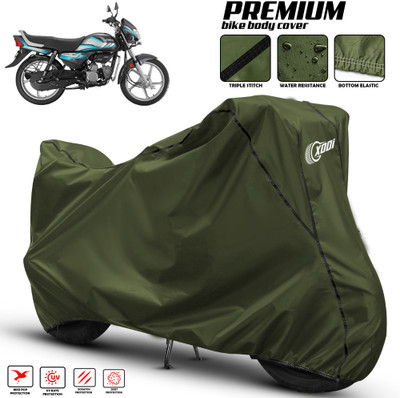 xodi Two Wheeler Cover for Hero(MotoCorp HF Deluxe, Green, Black)