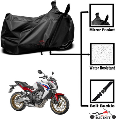 KEDIT Two Wheeler Cover for Honda(CB500F, Black)
