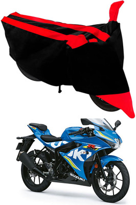 Mdstar Waterproof Two Wheeler Cover for Suzuki(Gixxer, Red, Black)