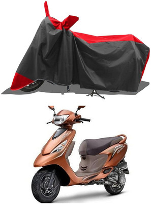 KEDIT Two Wheeler Cover for TVS(Zest 110, Red, Black)